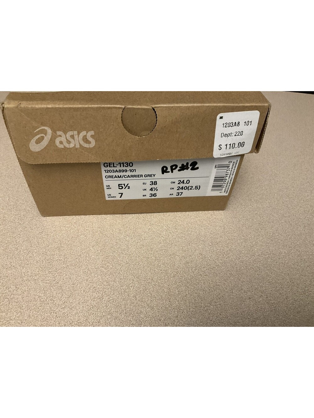 New! Womens ASICS Gel-1130 Cream/Carrier Grey Athletic Shoes. Size 7. Awesome! - Picture 3 of 10